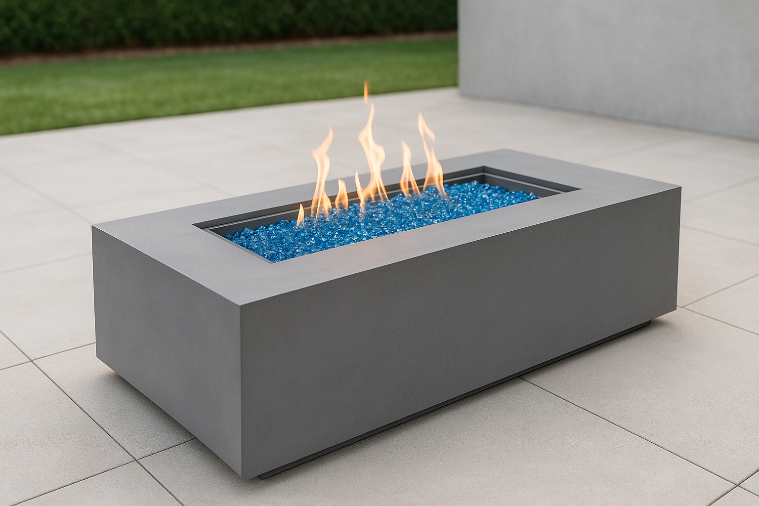 Outdoor kitchen with fireplace feature